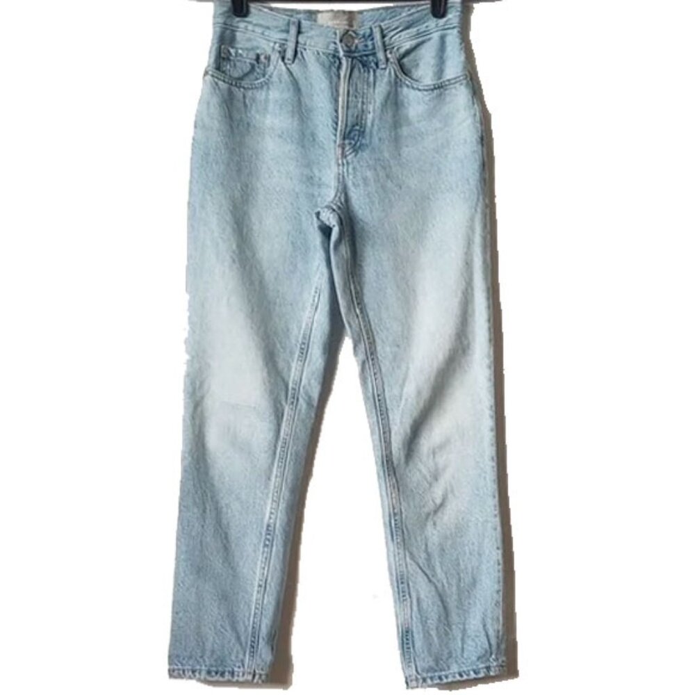 Everlane 90s Cheeky Jeans 24 Crop Organic Cotton Light Wash Japanese Denim